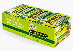 Graze Punchy Chilli and Lime Nutty Protein Power - Vegan Healthy Snacks, Savoury Sharing Bags, High in Fibre, 245 kcals per Portion, Natural Flavours (9 x 41g Snacks)
