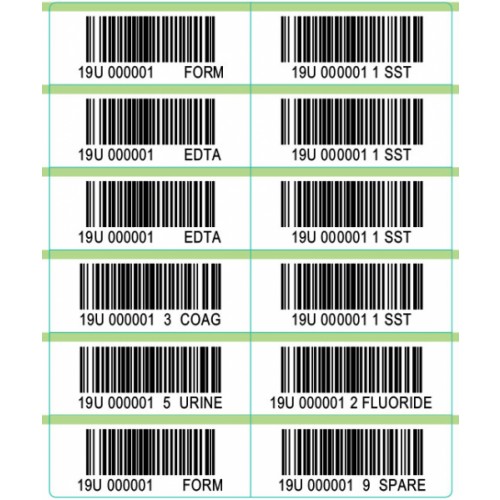 HSL 12Part 19U Label Green - 88mm x 108mm 000001 - 200000