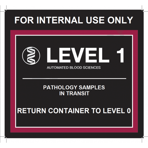 HSL Box Label Level 1 Red
