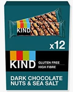 KIND Bars, Healthy Gluten Free & Low Calorie Snack Bars, Dark Chocolate Nuts & Sea Salt, 12 Bars (Packaging May Vary)