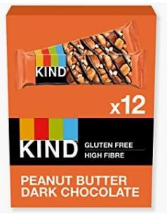 KIND Bars, Healthy Gluten Free & Low Calorie Snack Bars, Peanut Butter Dark Chocolate, 12 Bars, (Packaging May Vary)