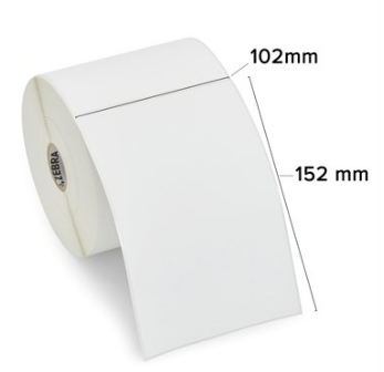 800264-605 White Zebra Z-Select 2000D 102 x 152mm DT Paper Label, Perf
