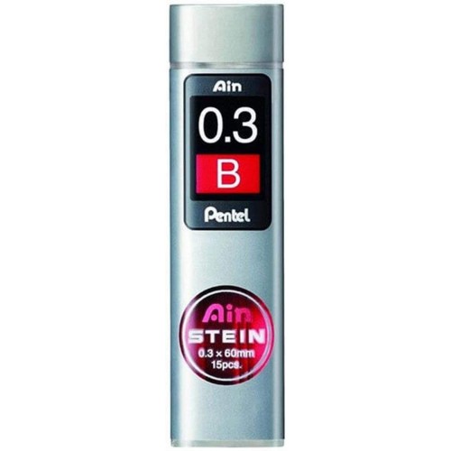 Pentel AIN pencil refill leads 0.3mm B x 15 leads