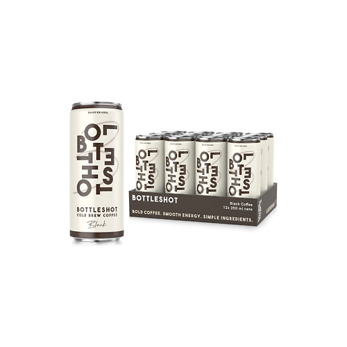 Bottleshot - 12 cans of Black Iced Coffee