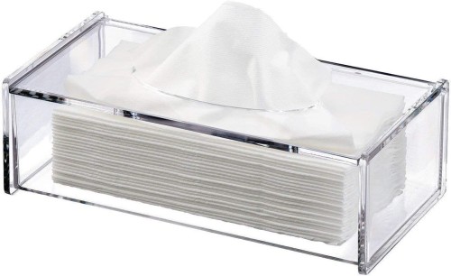 Acrylic Tissue Box Cover Clear
