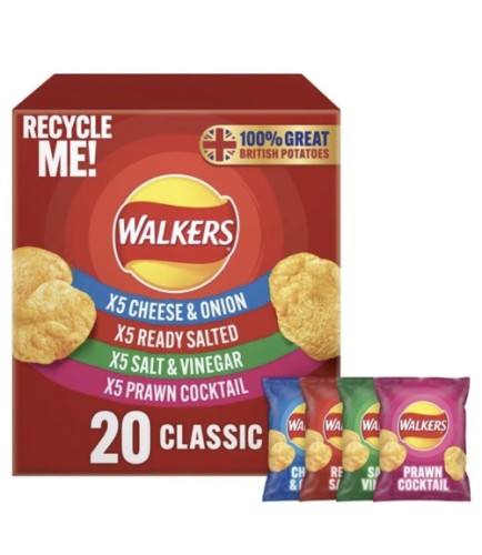 Walkers Classic Variety Multipack Crisps 20X25G