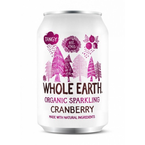Whole Earth Organic Lightly Sparkling Cranberry Drink 330ml x24