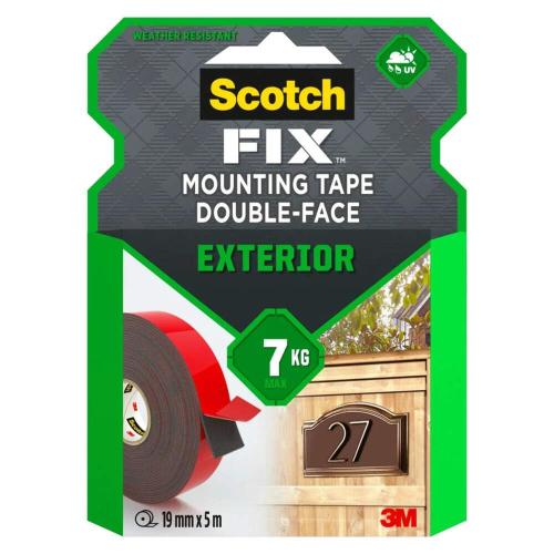Scotch FIX Scotch-Fix Exterior Mounting Tape 411-1950-P, 19mm X 5m, 1 Roll/Pack (Packaging May Vary)