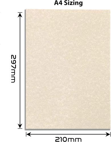 A4 90gsm Parchment Certificate Paper, 100 Sheets