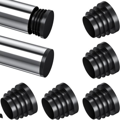 28 PCS Black Round Tube Plastic Plugs End Caps (19mm)