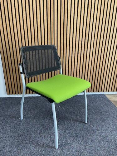Anthra Mesh Back Chair Black with Green Seat