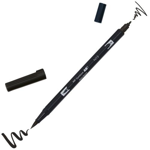 Tombow ABT Dual Brush Pen Black Pk6