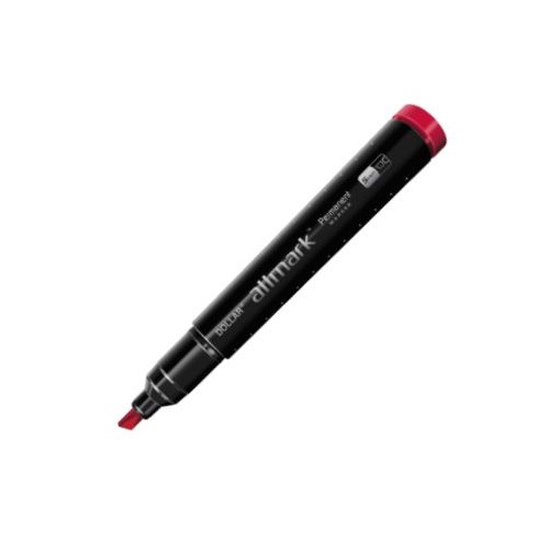 Dollar Perm Marker Chisel tip red Bx12
