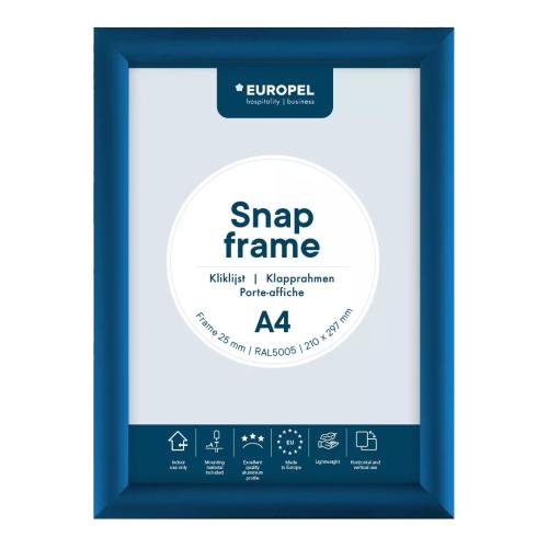 Snap Frame Standard 25mm Au A4 Blue