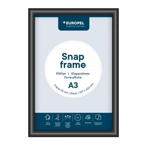 Snap Frame Standard 25mm Au A3 Black