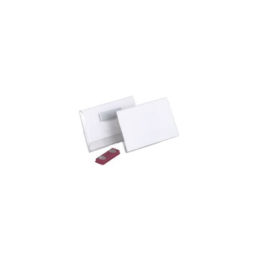 Name Badge With Magnet 54x90mm Clr Bx25