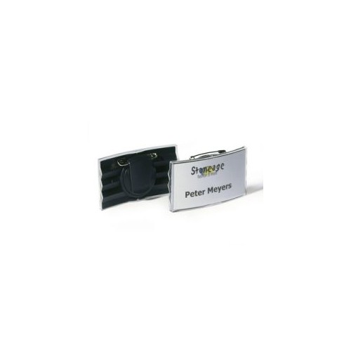 Convex Name Badge With Combi Clip Char Bx25