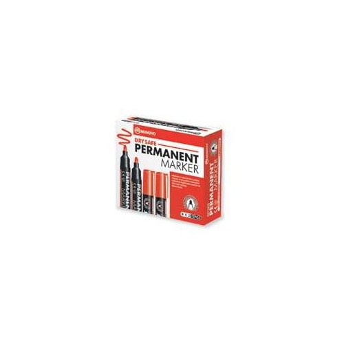 Powerliner Perm Markers Chisel Red Bx12