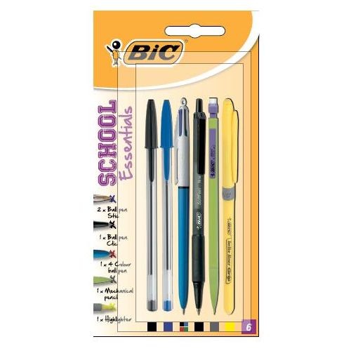 Bic Pens Assorted carded 6s