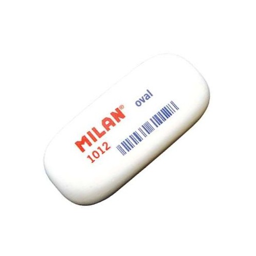 Milan Eraser white 62mm Oval Bx12