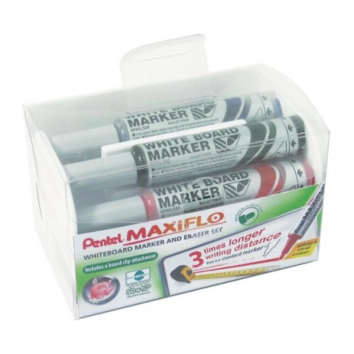 Maxiflo Wbrd Marker and Eraser Set