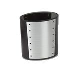 PSN 4503 Pen Cup with Aluminium Trim Black