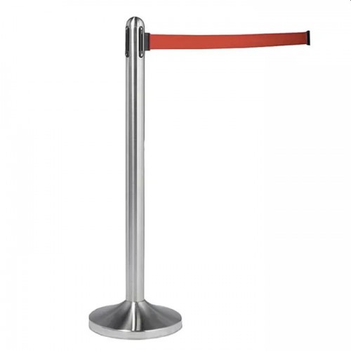 Barrier Post Steel 940mm Chrome