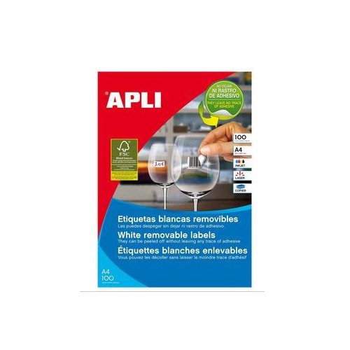 Apli Inkjet Labels Removable 55up