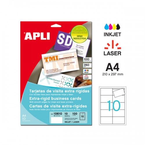 Apli Bus Card 89x51mm 250gr Pk100
