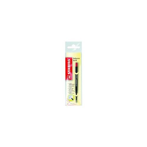 Stabilo Ballpoint refill 0.5mm red Bx10