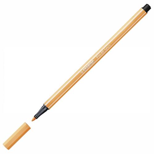 Stabilo 68/054 Fibre-Tip Pen Fluo orange Bx10