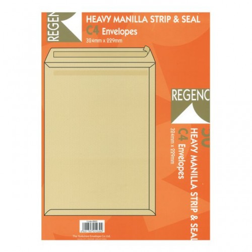 Envelopes C4 Man Peel Seal 115gsm Pk50