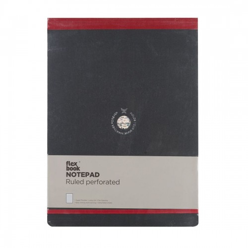 Flex Notepad A4 ruled and perf. Red