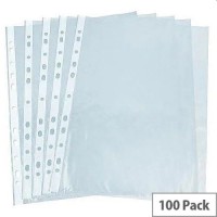Plastic Pockets A4 copysafe punched Pack 100