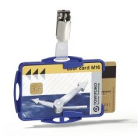 Dual Security Pass Holder Blue Bx25