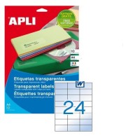 Apli Tran Glossy Inkjet label 24up Pk10