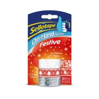 Festive tape 18mm x 10m 3s Pk5