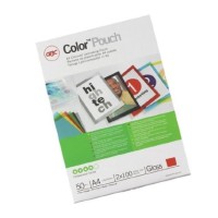 GBC Laminating Pouch Colour 75X2 Micron Red