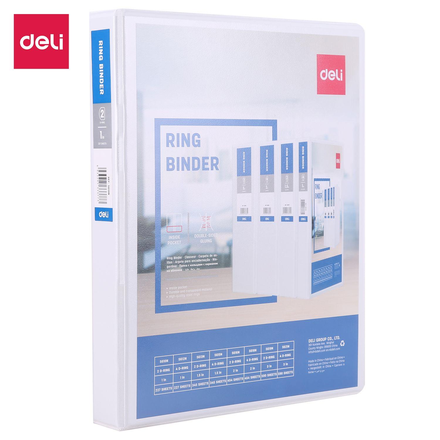 Deli Presentation Ring Binder White 2 Ring 25mm