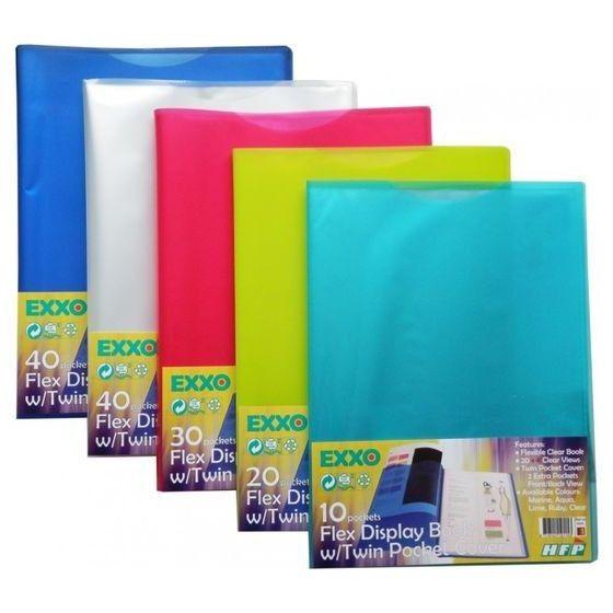 Exxo Flex Presentation Display book 20pkt Ast Cols