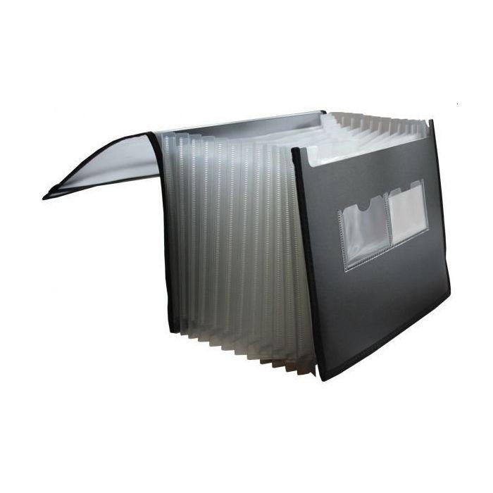 Exxo Expanding File PP 13 Pocket Black