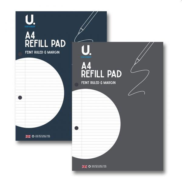 U Refill Pad A4 130 page Punched Ft & Mar Pk12
