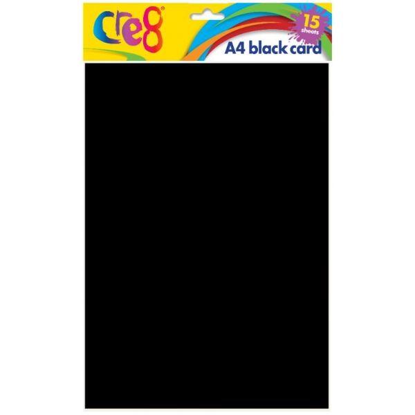 Cre8 A4 Black Card Pk15