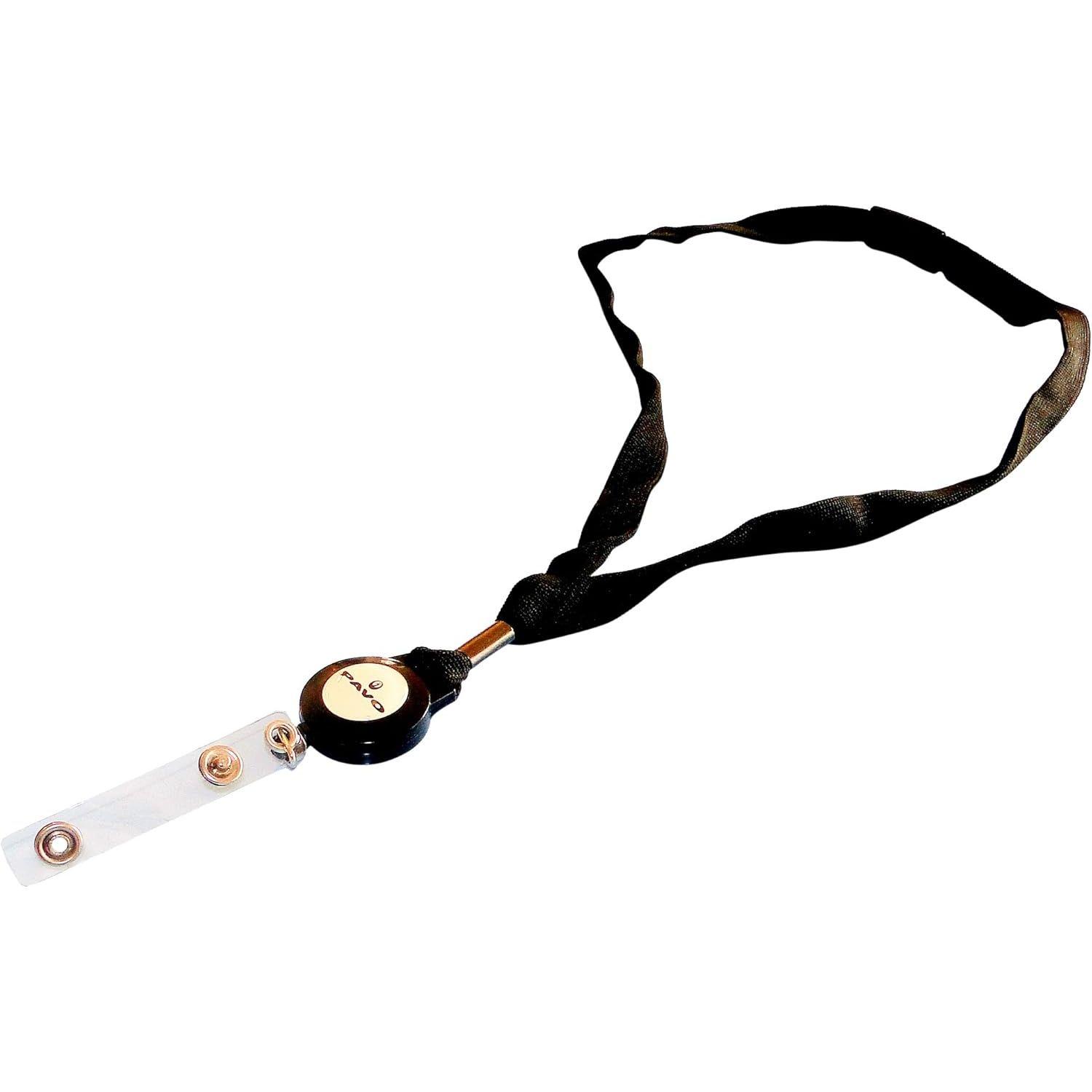 Pavo Badge Reel and Lanyard set Black Bx10
