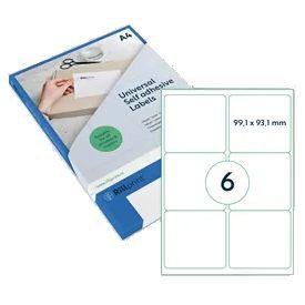 Universal Labels A4 99x93mm 6up Bx100