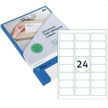 Universal Labels A4 64.6x33.8mm 24up Bx100
