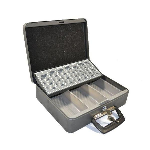 Pavo 12inch Money Manager Box with Euro tray Grey
