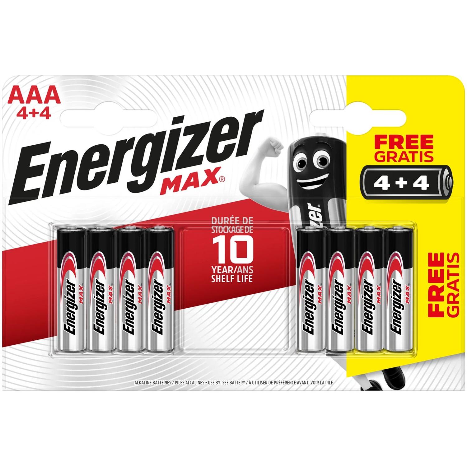 Energizer Max AAA 4+4 Bonus Pack