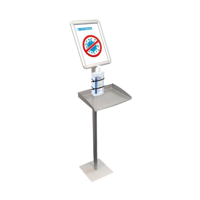 Sanitiser stand A4 with Shelf