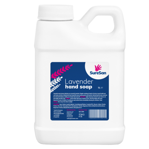 SURESAN ANTIBACTERIAL LIQUID LAVENDER SOAP 5 LITRE